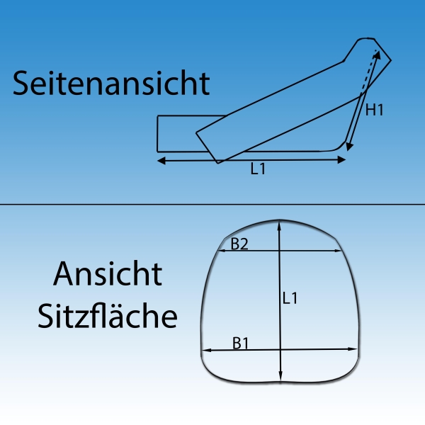 Sitzkissen Holder rot/gelb flach